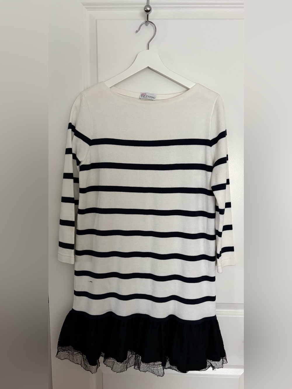 RED Valentino Navy and White Mini Dress, Size Small